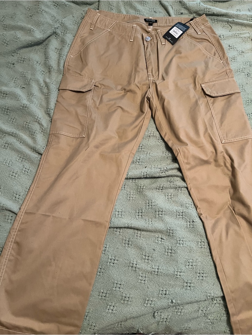 True Religion Men's Tan Cargo Pants